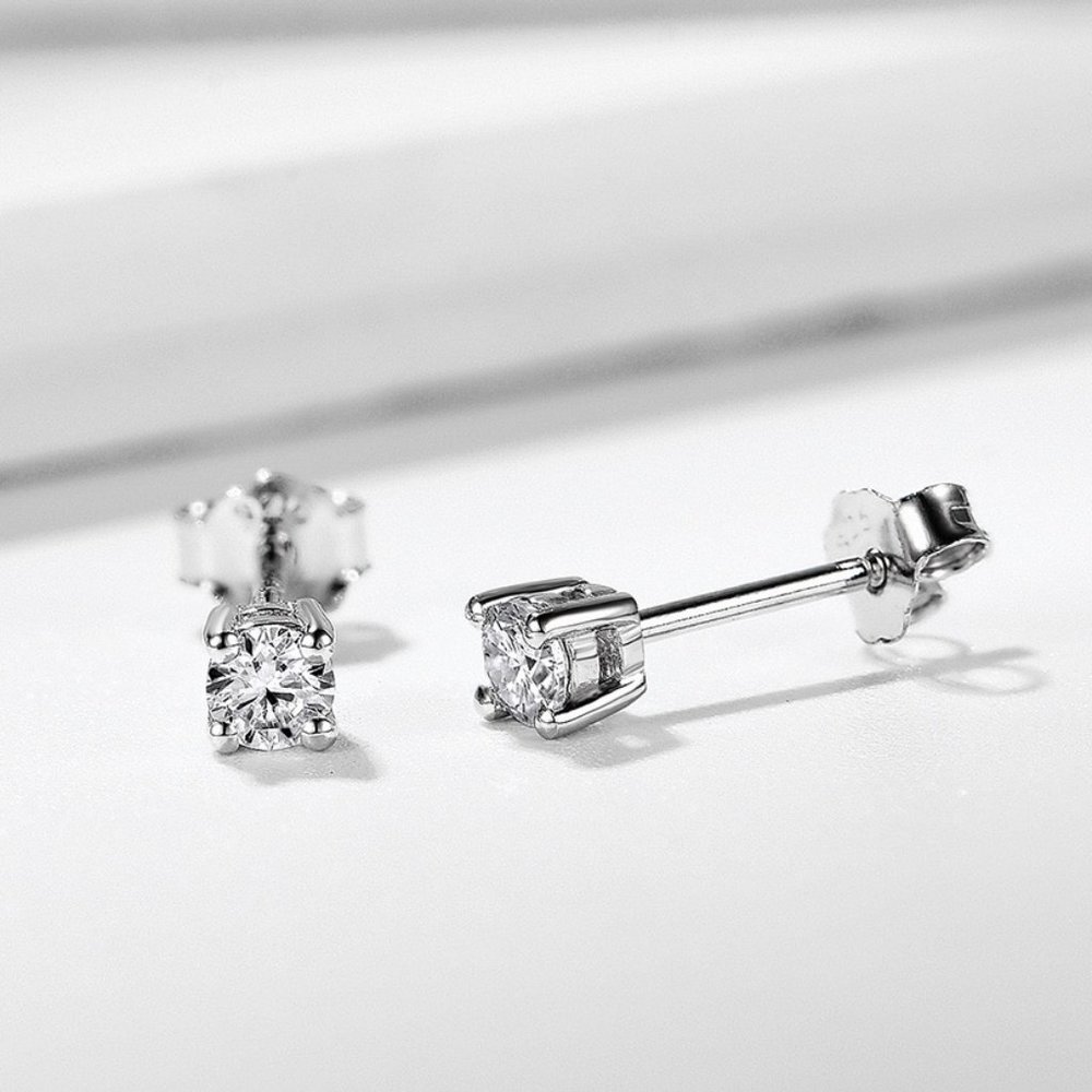 0.30ct. t.w. Diamond Brilliant Cut Stud Earrings - Picture 1 of 15